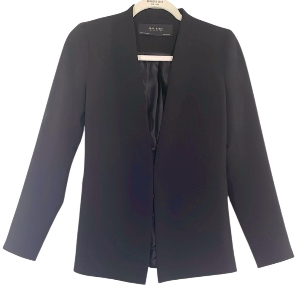 Zara Basic Collection Blazer Uncollared Hook & Ri… - image 1